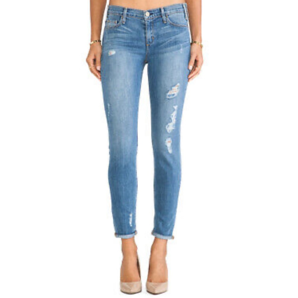 NWOT MCGUIRE Pirelli Ankle Roll Skinny Jeans Sz 28
